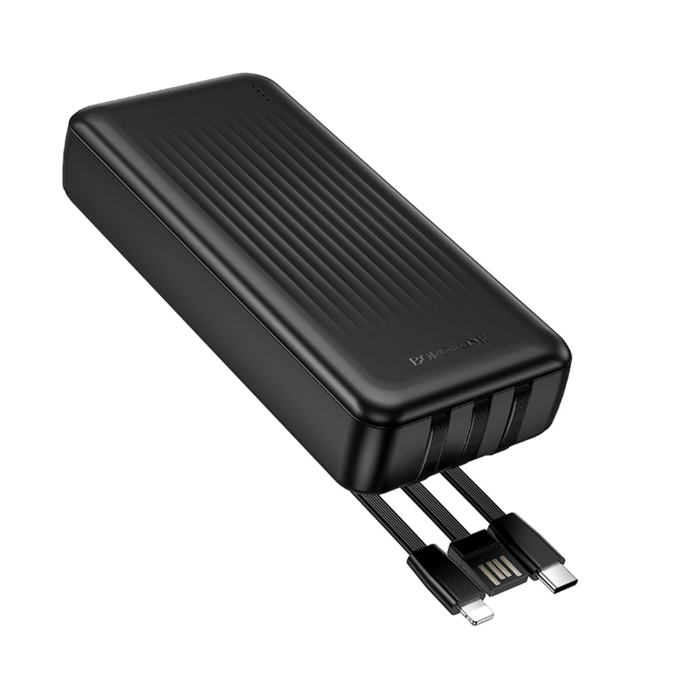 Zunanja baterija Borofone BJ79 Clever, 20000mAh, 10W, 1 x Lightning - 1 x USB-A - 1 x USB-C, črna