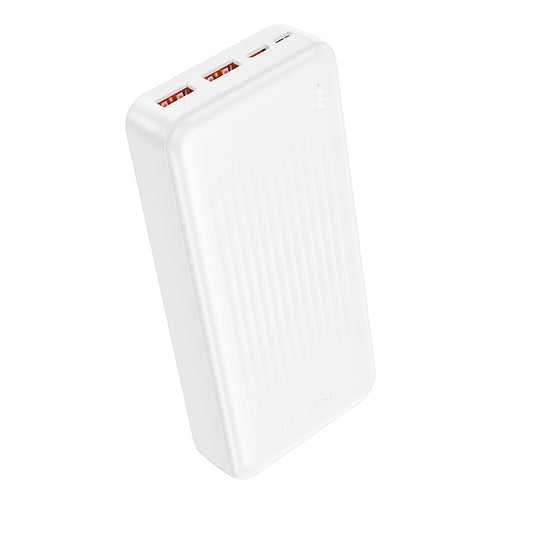Zunanja baterija Borofone BJ80A Clever, 20000mAh, 22.5W, QC + PD, 1 x USB-C - 2 x USB-A, Bela