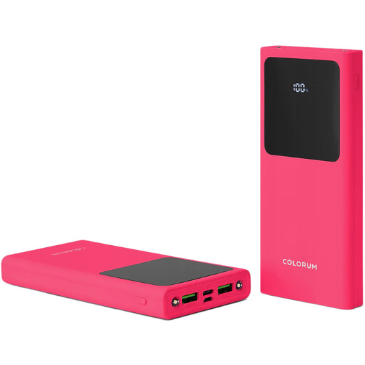 Zunanja baterija Colourum CPB10-02, 10000 mAh, 10 W, 2 x USB-A, magenta