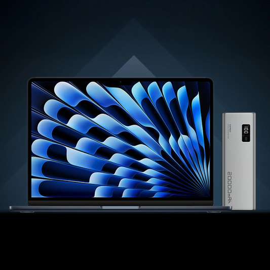 Zunanja baterija Cuktech P+ No.15, 20000mAh, 150W, QC + PD, 1 x USB-A - 2 x USB-C, Siva CUKPB200GLBK