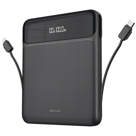 Forever TB-200 zunanja baterija, 20000 mAh, 100 W, QC + PD, 1 x Lightning - 2 x USB-C - 2 x USB-A, črna