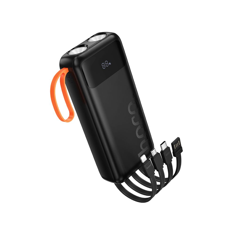 Zunanji baterijski vir HOCO J151A, 20000mAh, 10W, 1 x Lightning - 1 x microUSB - 1 x USB-A - 1 x USB-C, Črna