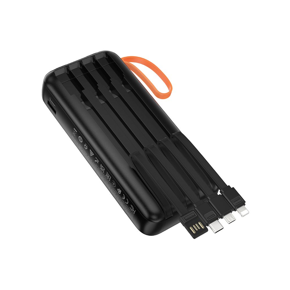 Zunanji baterijski vir HOCO J151A, 20000mAh, 10W, 1 x Lightning - 1 x microUSB - 1 x USB-A - 1 x USB-C, Črna
