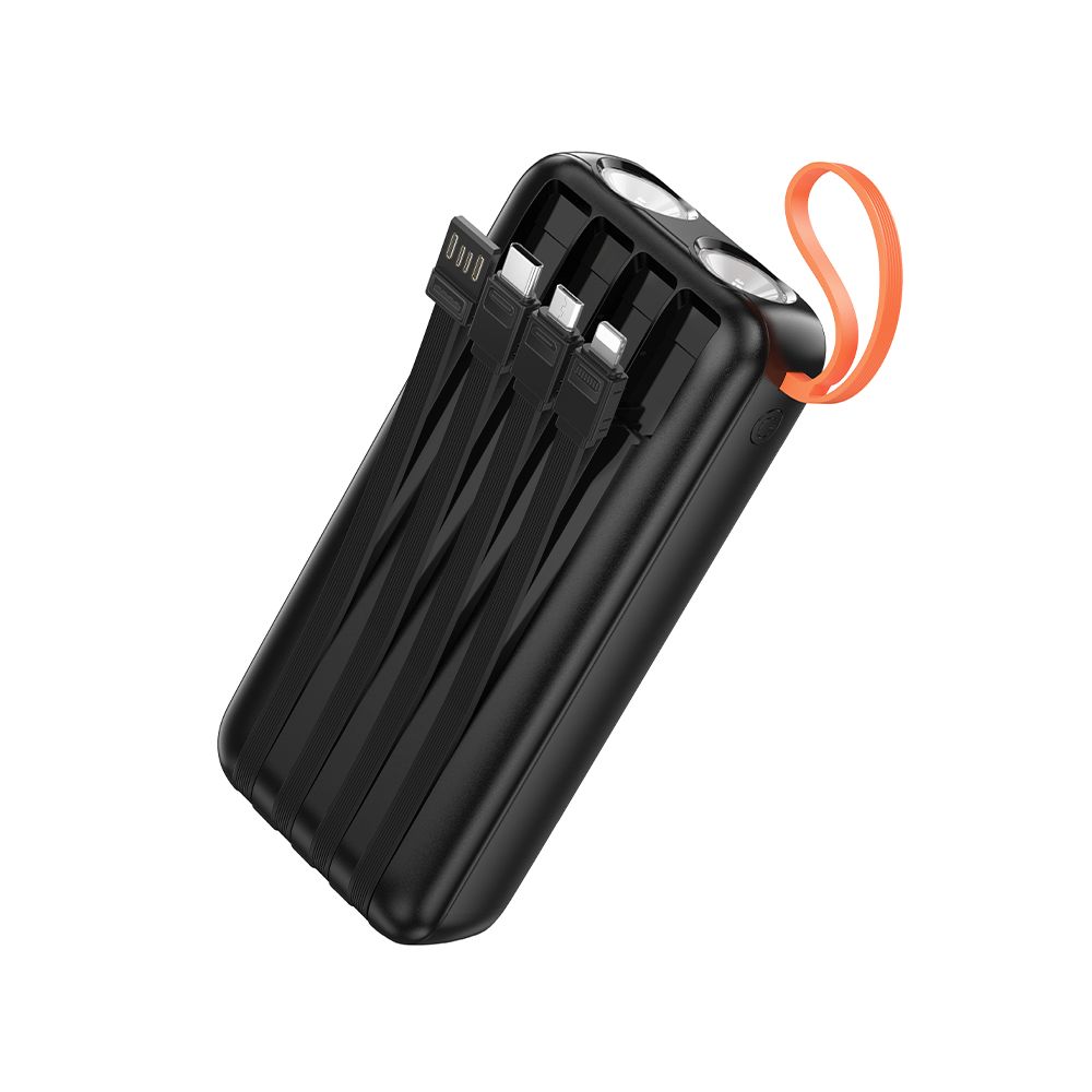 Zunanji baterijski vir HOCO J151A, 20000mAh, 10W, 1 x Lightning - 1 x microUSB - 1 x USB-A - 1 x USB-C, Črna