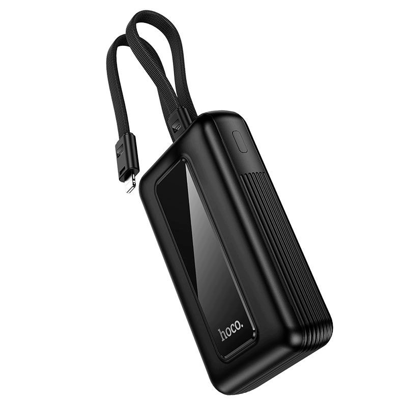 Zunanji baterijski paket HOCO J162, 10000mAh, 22.5W, QC + PD, 1 x Lightning - 1 x USB-A - 2 x USB-C, Črn