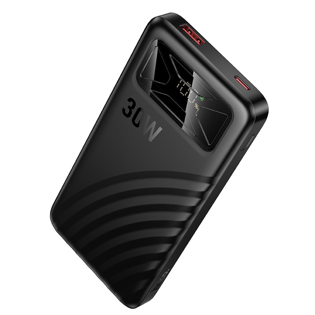 Zunanja baterija HOCO Q42, 10000 mAh, 30 W, QC + PD, 1 x USB-A - 1 x USB-C, črna