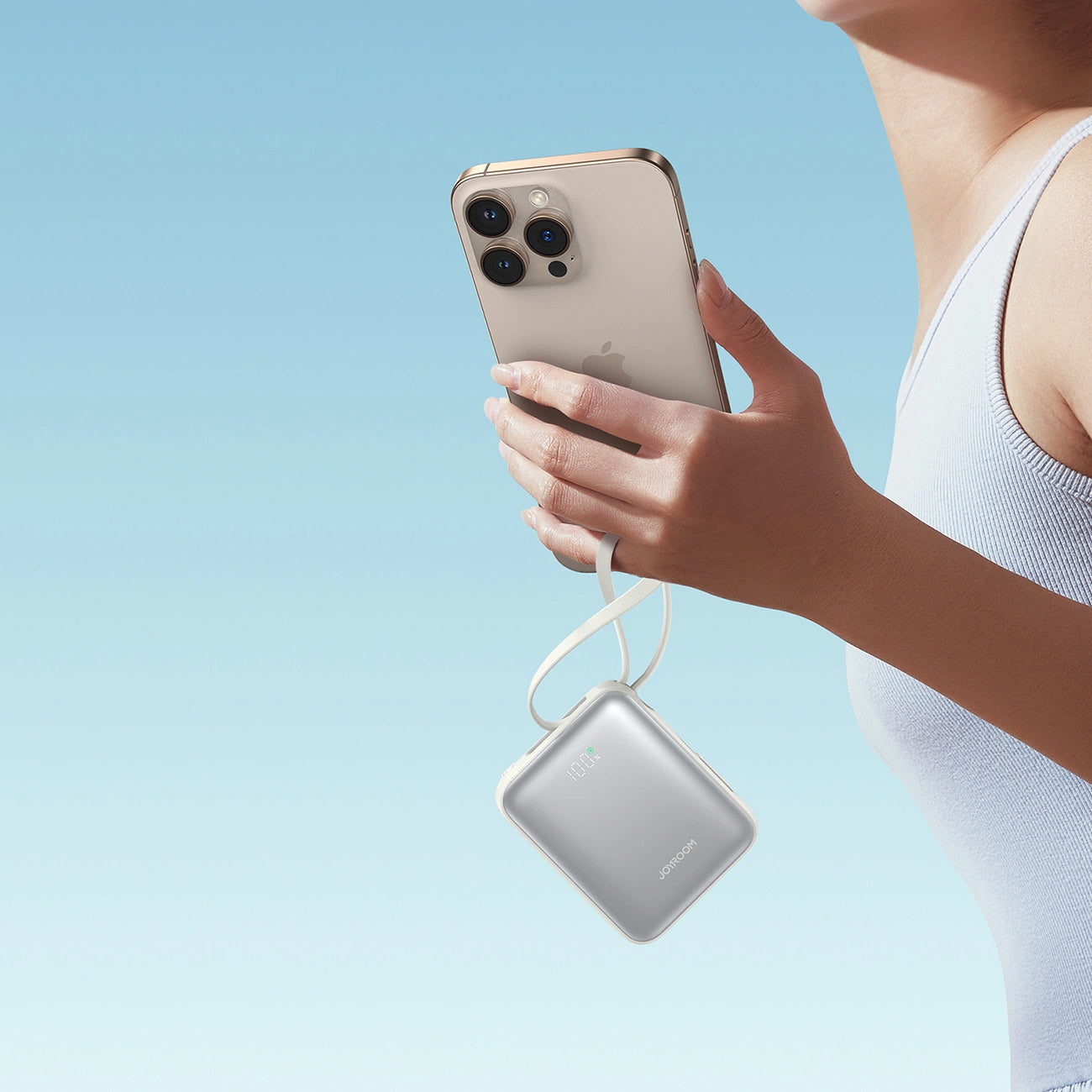 Zunanja baterija Joyroom JR-PBF27, 10000mAh, 22.5W, QC + PD, 1 x Lightning - 2 x USB-C, Bela