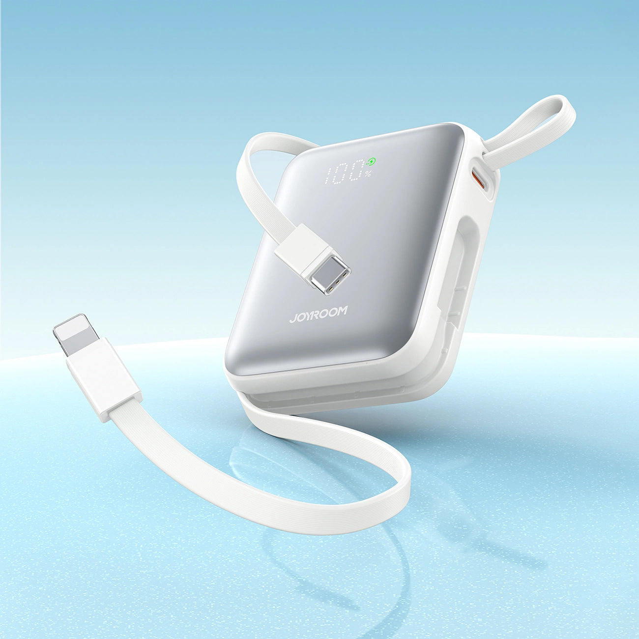Zunanja baterija Joyroom JR-PBF27, 10000mAh, 22.5W, QC + PD, 1 x Lightning - 2 x USB-C, Bela