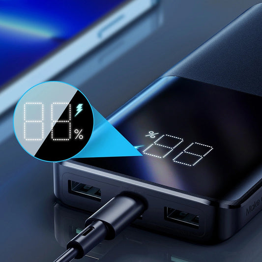 Zunanja baterija Joyroom JR-QP191, 10000mAh, 22.5W, QC + PD, 1 x USB-C - 2 x USB-A, Črna