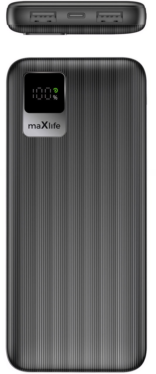 Zunanja baterija MaXlife MXPB-07, 10000mAh, 10W, 2 x USB-A, Črna