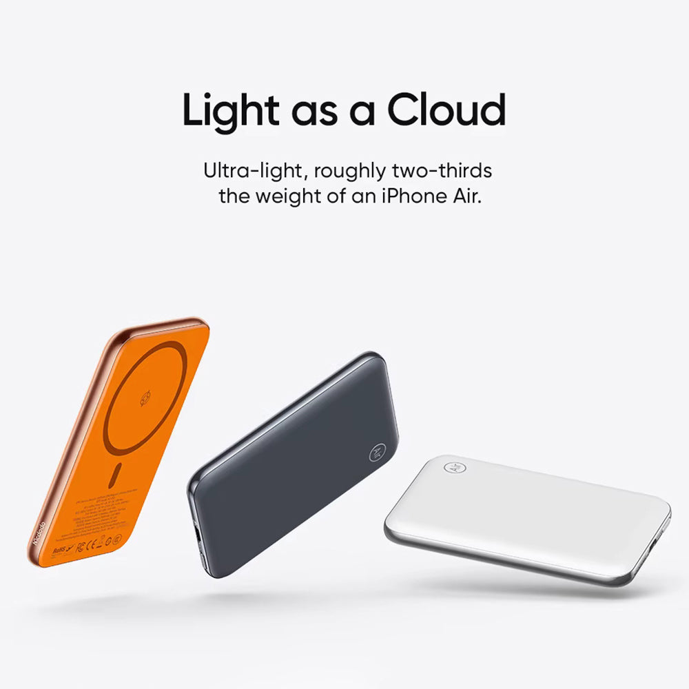 Brezžična zunanja baterija McDodo MC-2931 Meta Air, 5000mAh, 20W, PD + FQI, 1 x QI - 1 x USB-C, črna