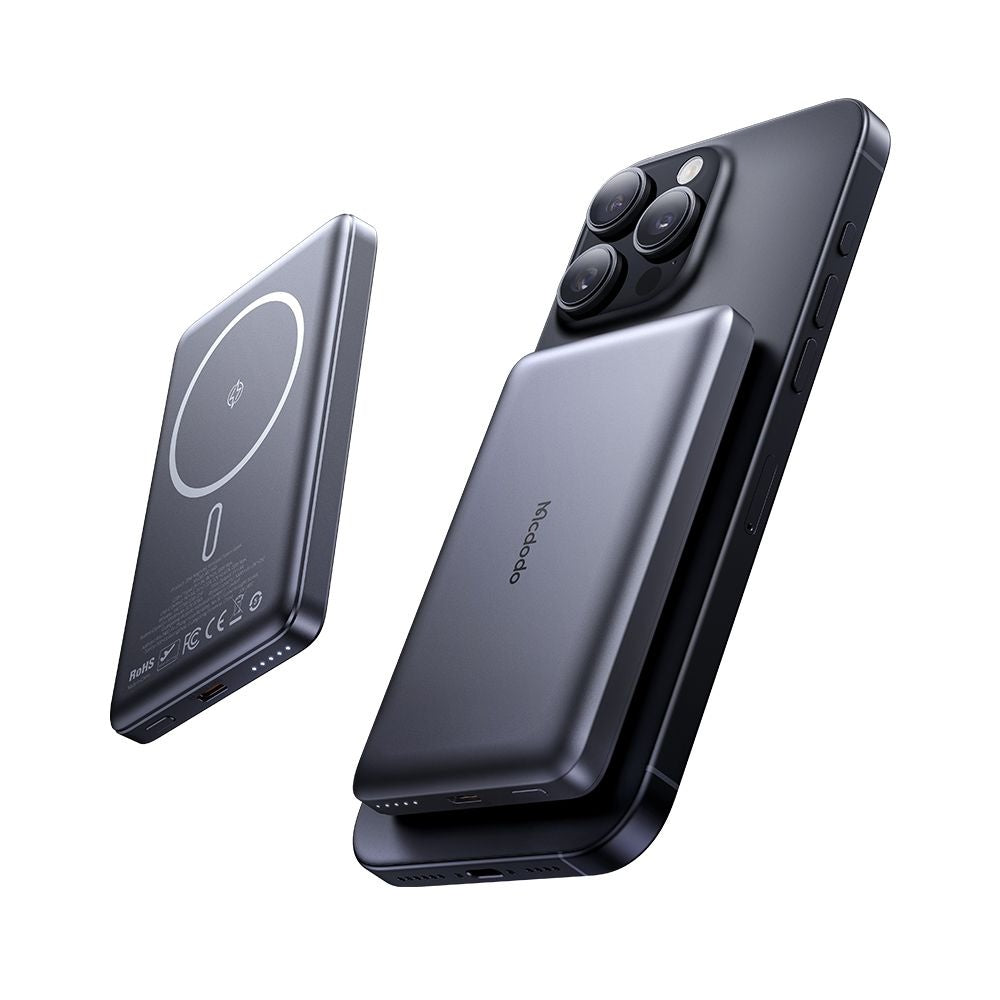 Zunanja baterija Wireless McDodo MC-4651 Meta, 10000mAh, 20W, PD + FQI, 1 x QI - 1 x USB-C, črna