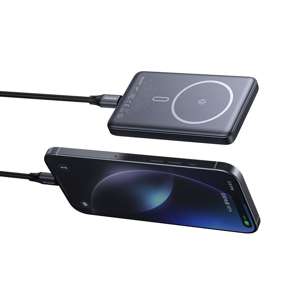 Zunanja baterija Wireless McDodo MC-4651 Meta, 10000mAh, 20W, PD + FQI, 1 x QI - 1 x USB-C, črna