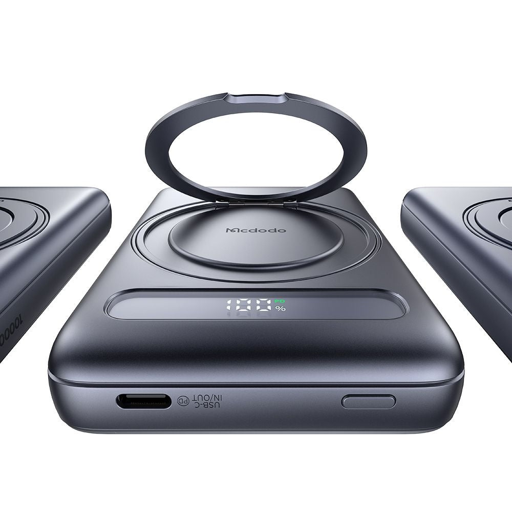 Zunanja baterija Wireless McDodo MC-8371 Meta, 10000mAh, 20W, PD + FQI, 1 x QI - 1 x USB-C, Siva