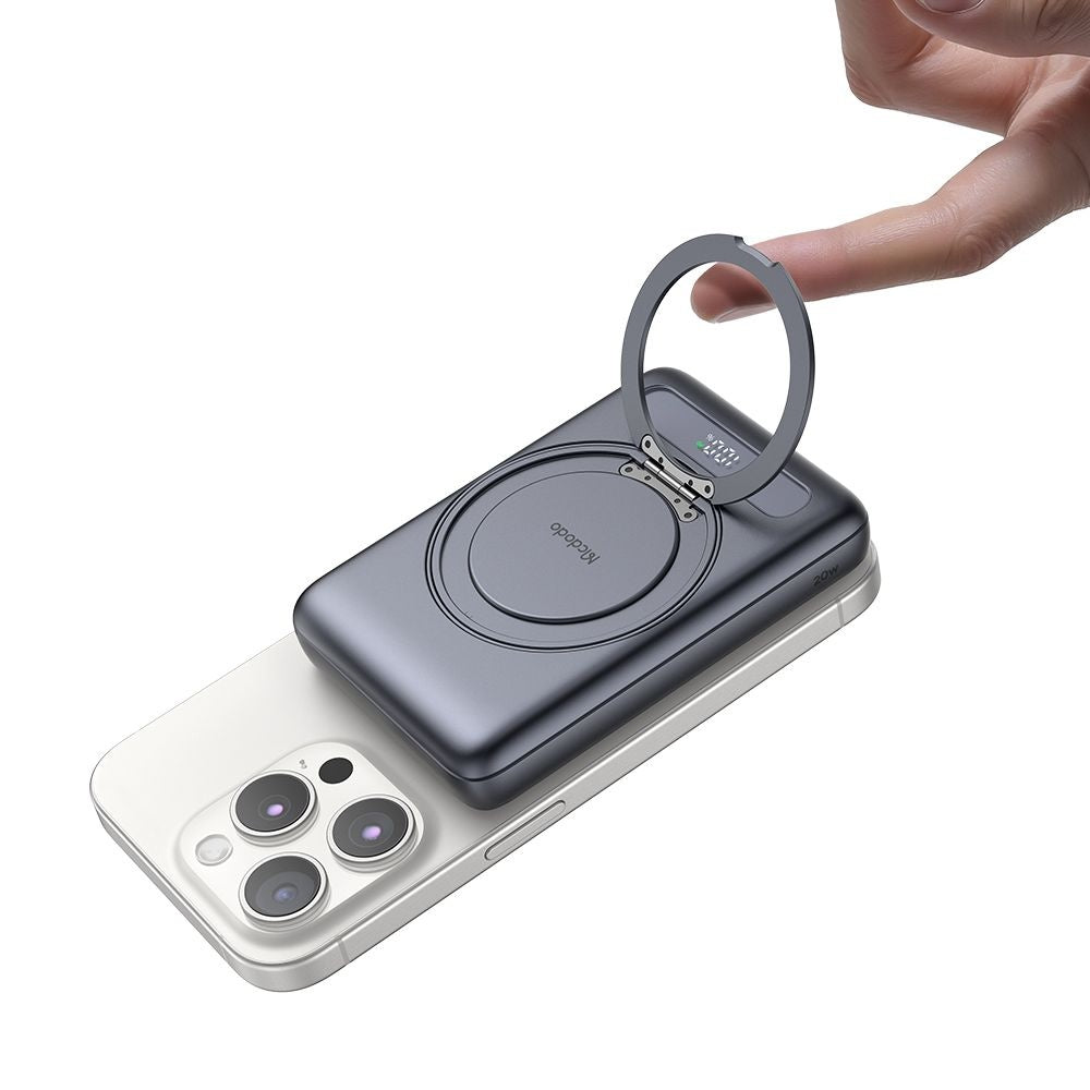 Zunanja baterija Wireless McDodo MC-8371 Meta, 10000mAh, 20W, PD + FQI, 1 x QI - 1 x USB-C, Siva