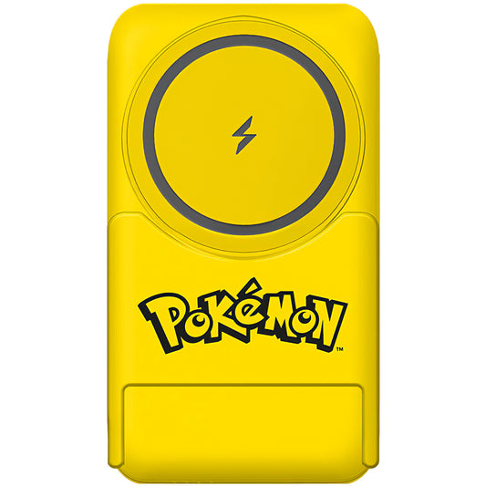 Brezžična zunanja baterija OTL Pokemon Pikatchu, 5000mAh, 20W, PD + FQI, 1 x QI - 1 x USB-C, rumena PK1191