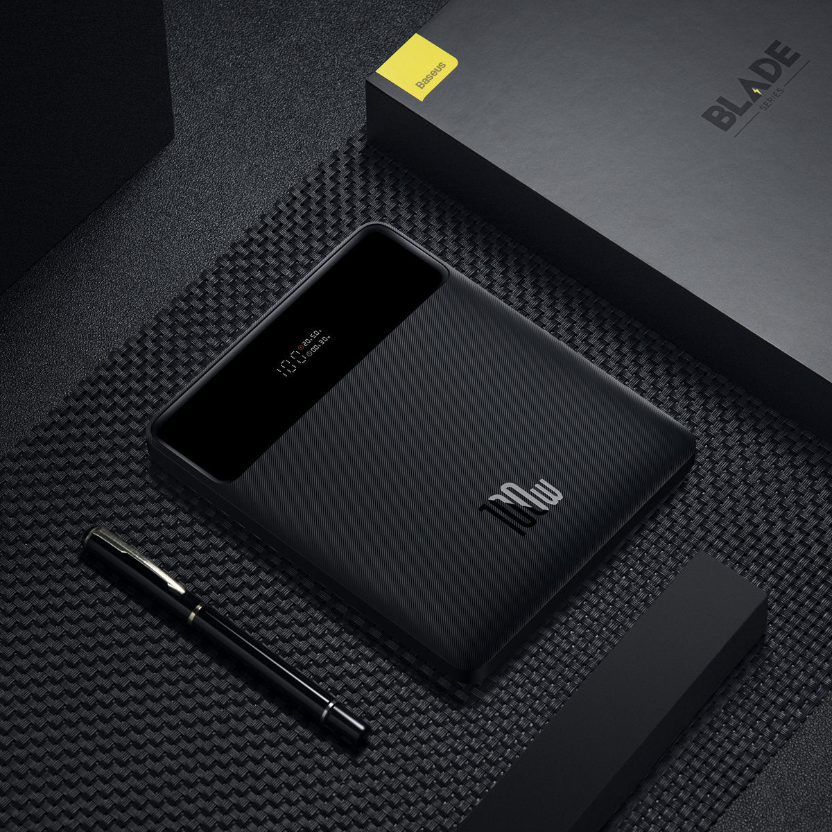 Zunanja baterija Baseus Blade Ultrathin, 20000mAh, 100W, QC + PD, 2 x USB-A - 2 x USB-C, Črna PPBL000201