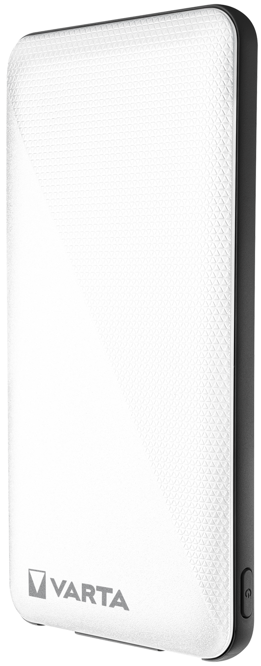 Zunanja baterija Varta Energy, 5000 mAh, 15 W, 2 x USB-A - 1 x USB-C, bela