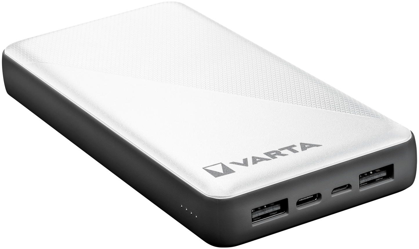 Zunanja baterija Varta Energy, 20000 mAh, 15 W, 2 x USB-A - 1 x USB-C, bela