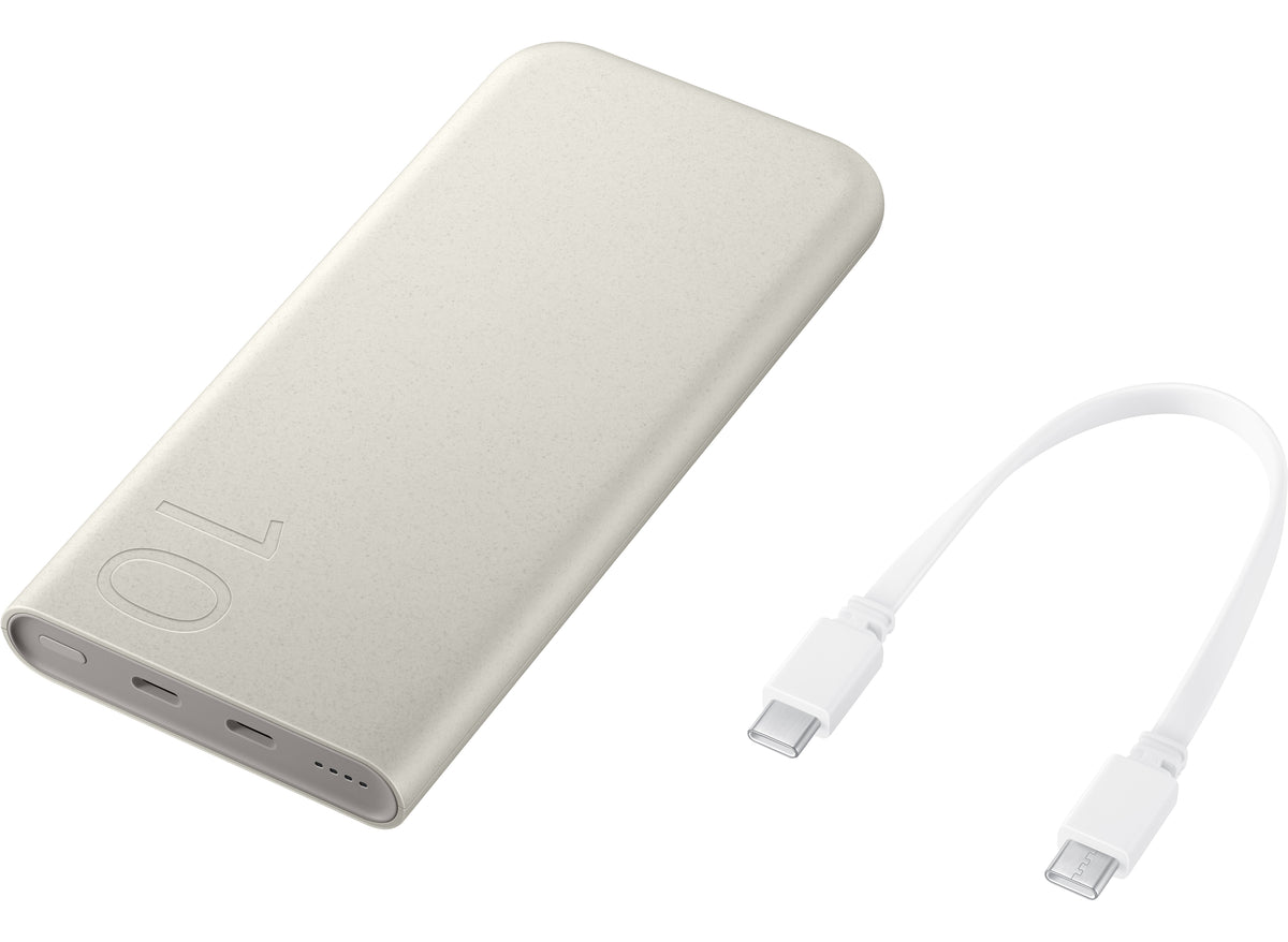Zunanja baterija Samsung, 10000mAh, 25W, PD, 2 x USB-C, Bež, ponovno zaprta EB-P3400XUEGEU