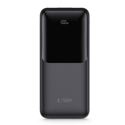 Zunanja baterija Tech-Protect PB01, 10000mAh, 22.5W, QC + PD, 1 x USB-C - 2 x USB-A, Črna