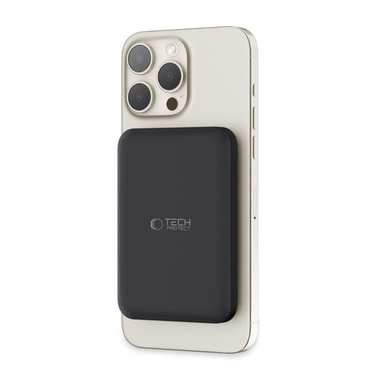 Tech-Protect PB10 LifeMag zunanja brezžična baterija, 5000 mAh, 15 W, PD + FQI, 1 x QI - 1 x USB-C, črna