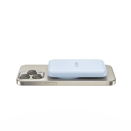 Tech-Protect PB10 LifeMag brezžična zunanja baterija, 5000 mAh, 15 W, PD + FQI, 1 x QI - 1 x USB-C, modra