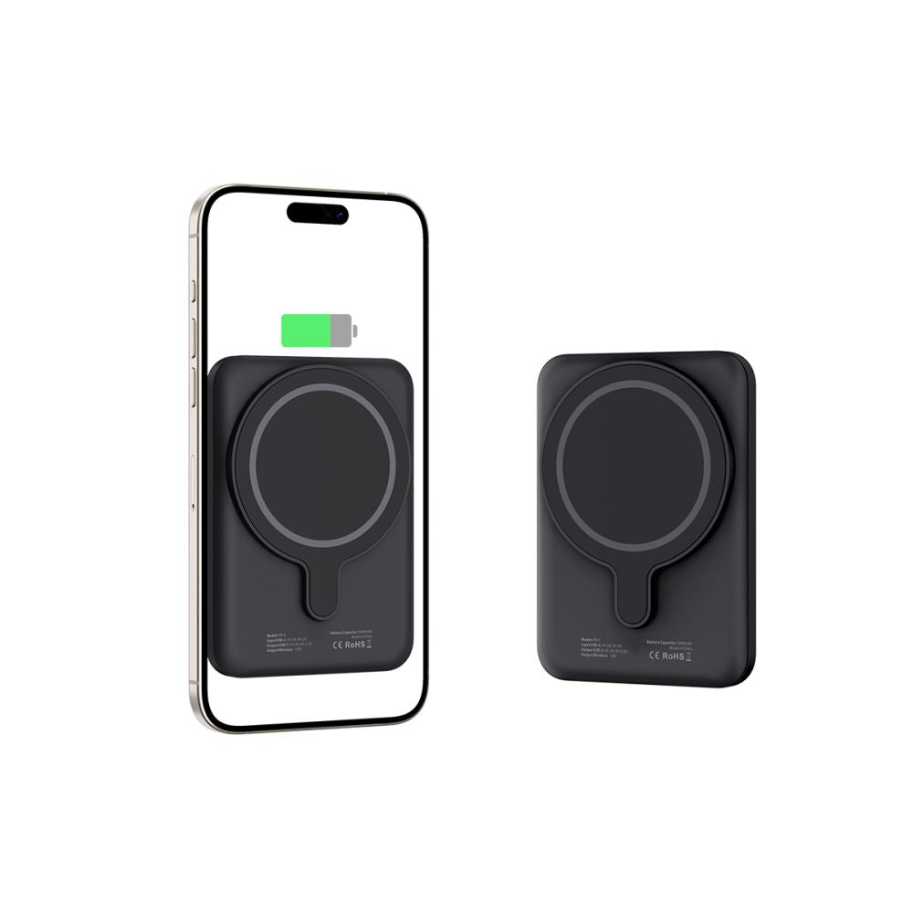 Tech-Protect PB10 LifeMag zunanja brezžična baterija, 5000 mAh, 15 W, PD + FQI, 1 x QI - 1 x USB-C, črna