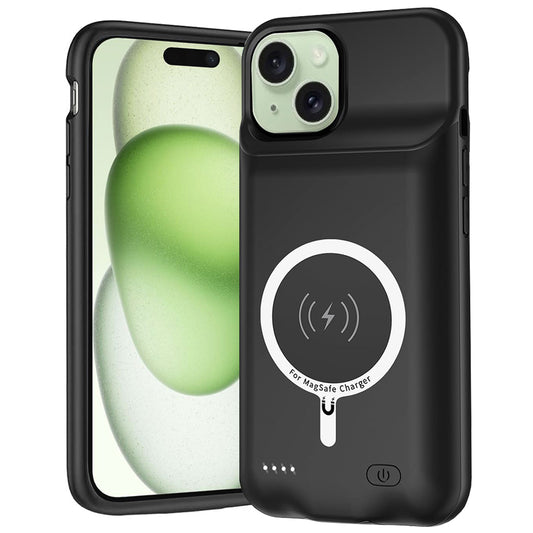Zunanja baterija v obliki ohišja Wireless Techsuit Power Pro Battery za Apple iPhone 15 Plus, 8500mAh, črna