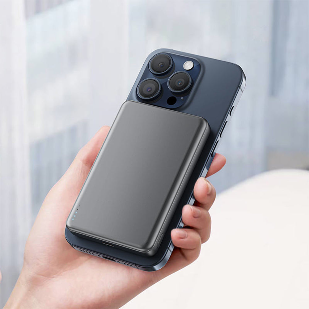 Zunanja baterija Acefast M12, 10000mAh, 20W, PD + FQI, 1 x QI - 1 x USB-C, črna