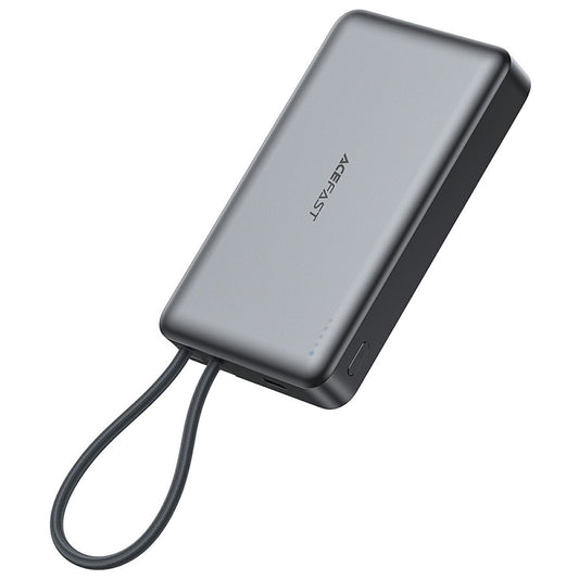 Zunanja baterija Acefast M18, 10000mAh, 22.5W, PD + FQI, 1 x QI - 2 x USB-C, črna
