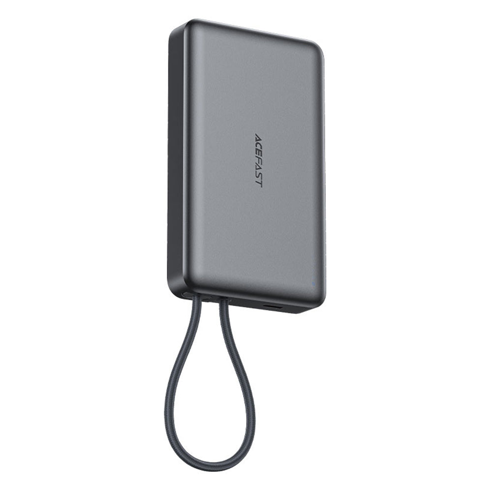 Zunanja baterija Acefast M18, 10000mAh, 22.5W, PD + FQI, 1 x QI - 2 x USB-C, črna