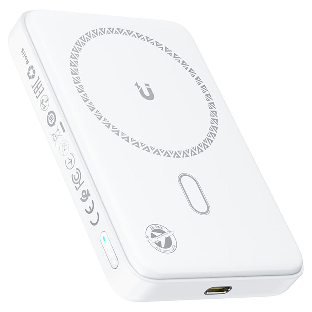 Zunanja baterija Acefast M26, 10000mAh, 20W, PD + FQI, 1 x QI - 1 x USB-C, Bela