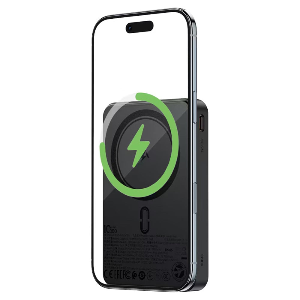 Zunanja baterija Acefast M31, 10000mAh, 22.5W, QC + PD + FQI, 1 x QI - 1 x USB-A - 2 x USB-C, črna