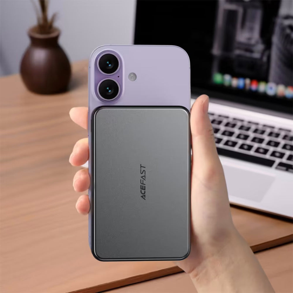 Zunanja baterija Acefast M31, 10000mAh, 22.5W, QC + PD + FQI, 1 x QI - 1 x USB-A - 2 x USB-C, črna