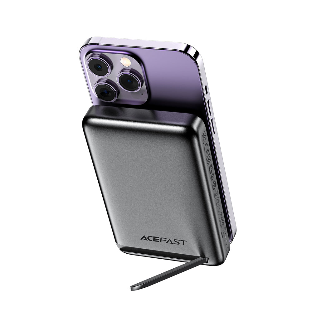 Zunanja baterija Acefast M6, 10000mAh, 20W, PD + FQI, 1 x QI - 1 x USB-C, črna