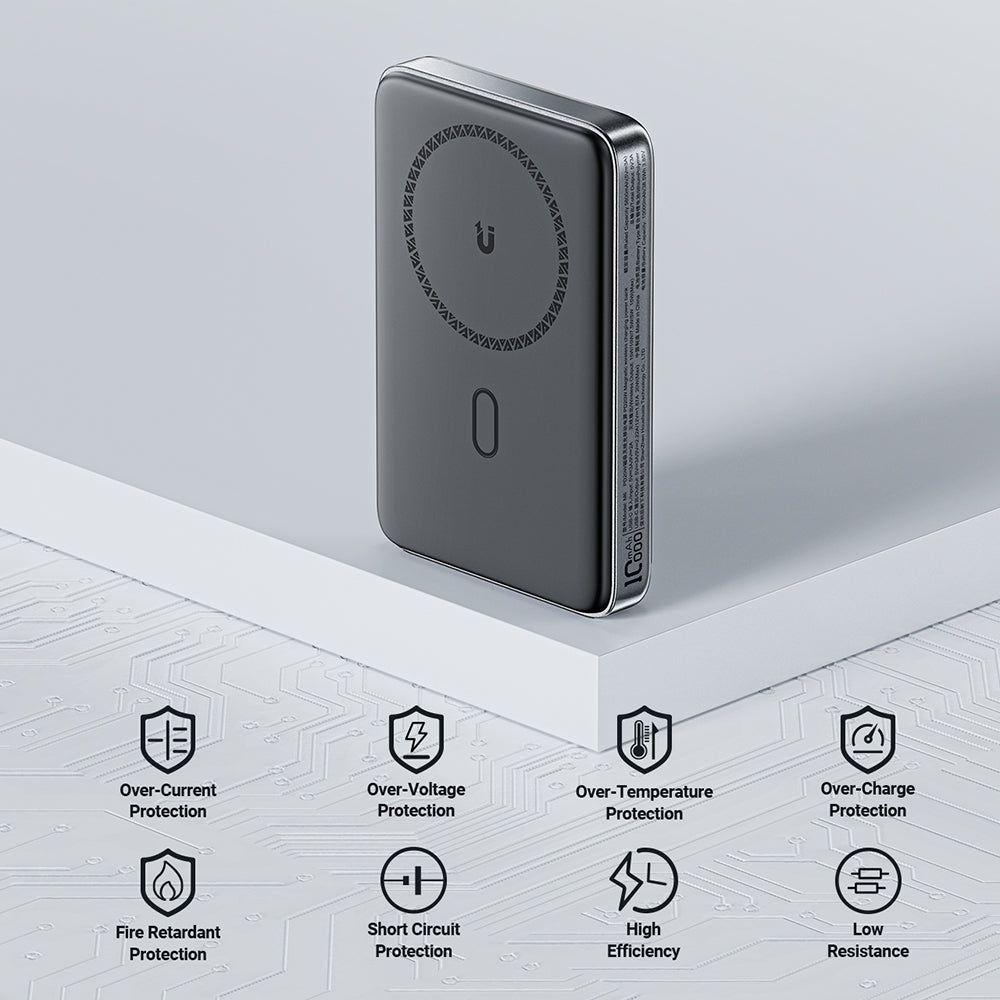 Zunanja baterija Acefast M6, 10000mAh, 20W, PD + FQI, 1 x QI - 1 x USB-C, črna