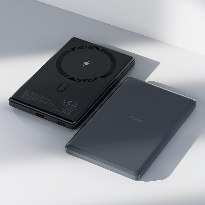 Zunanja baterija Wireless Allity. APB-300, 5000mAh, 20W, PD + FQI, 1 x QI - 1 x USB-C, Siva