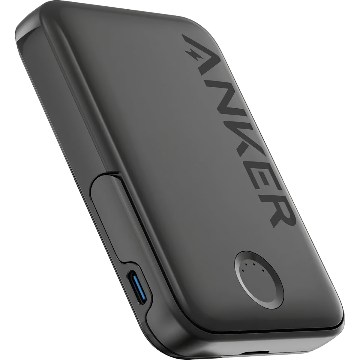 Anker 322 MagGo brezžična zunanja baterija, 5000 mAh, 12 W, 1 x QI - 1 x USB-C, črna A1618G11