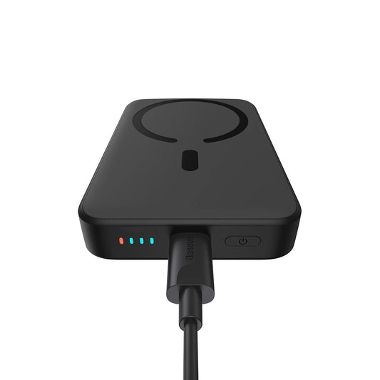 Zunanja baterija Wireless Baseus Magnetic Mini, 10000mAh, 20W, PD + FQI, 1 x QI - 1 x USB-C, črna PPCX070001
