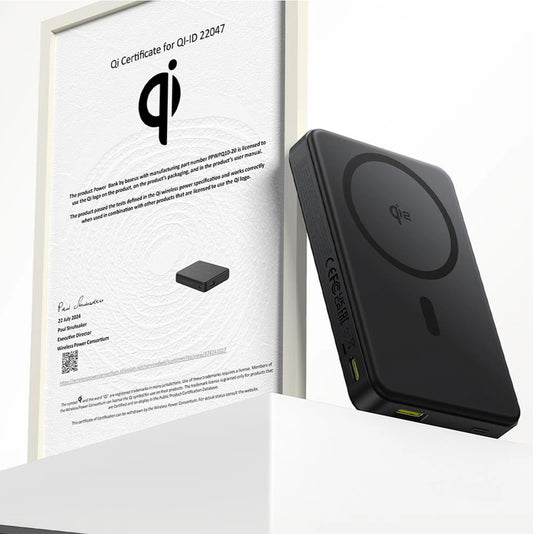 Zunanja brezžična baterija Baseus Airpow2 Qi2, 10000mAh, 22.5W, QC + PD + FQI, 1 x QI - 1 x USB-A - 1 x USB-C, Črna P10080000123-00