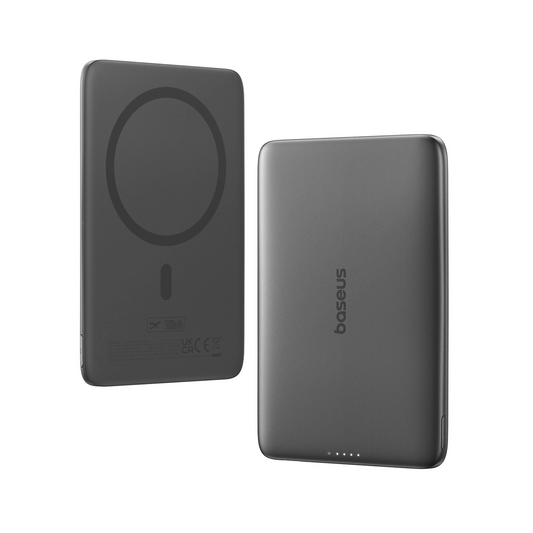 Zunanja brezžična baterija Baseus PicoGo AM41, 5000mAh, 20W, PD + FQI, 1 x QI - 1 x USB-C, črna