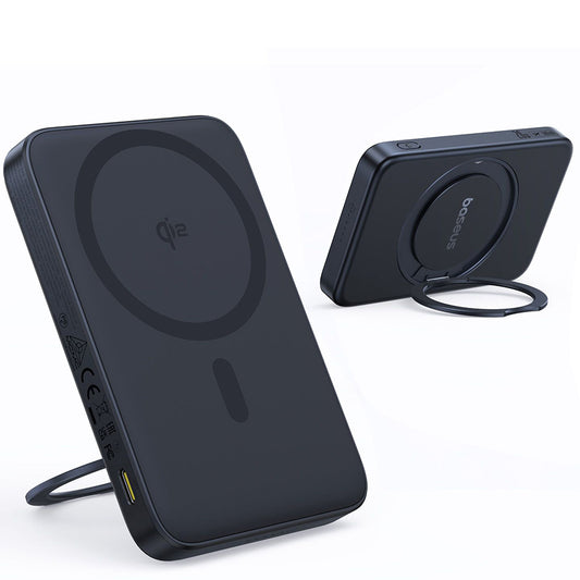 Zunanja baterija Baseus PicoGo, 5000mAh, 20W, PD + FQI, 1 x QI - 1 x USB-C, črna P10076802123-00