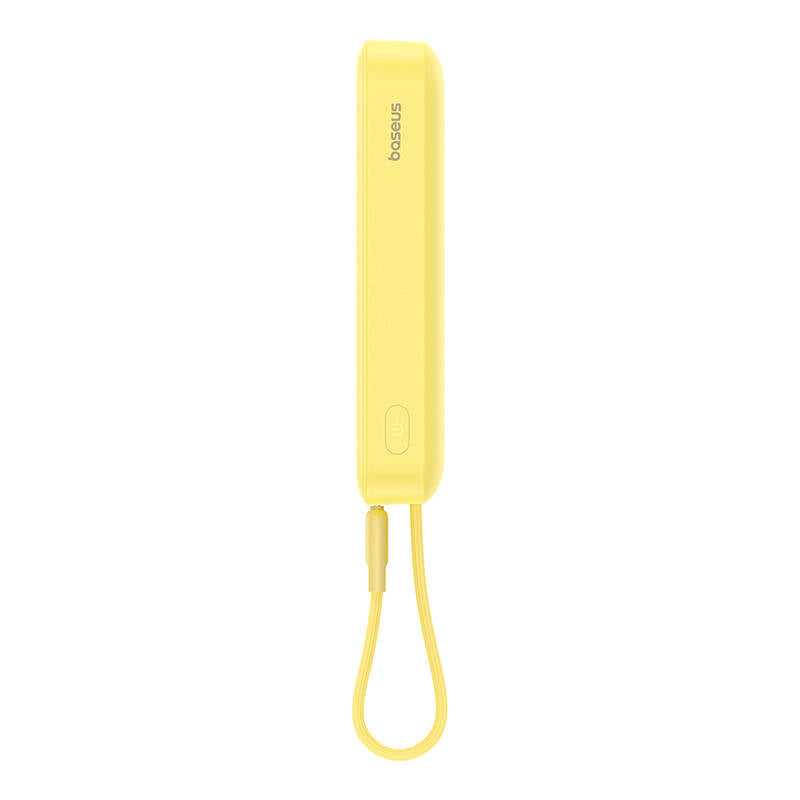 Zunanja baterija Wireless Baseus Magnetic Mini, 10000mAh, 20W, PD + FQI, 1 x Lightning - 1 x QI - 1 x USB-C, Rumena P10022109Y23-00