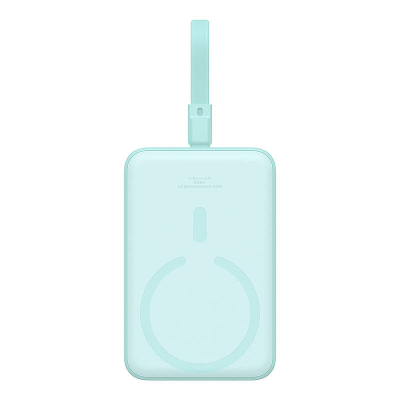 Zunanja baterija Wireless Baseus Magnetic Mini, 10000mAh, 20W, PD + FQI, 1 x Lightning - 1 x QI - 1 x USB-C, zelena P10022109333-00