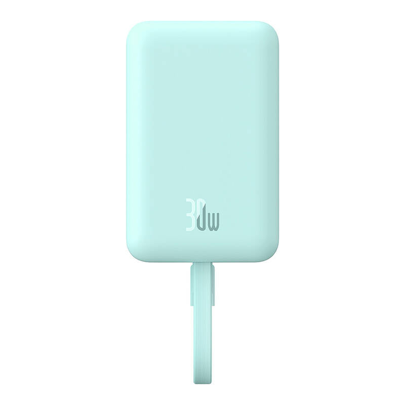 Zunanja baterija Wireless Baseus Magnetic Mini, 10000mAh, 30W, PD + FQI, 1 x Lightning - 1 x QI - 1 x USB-C, Modra P1002210B333-00