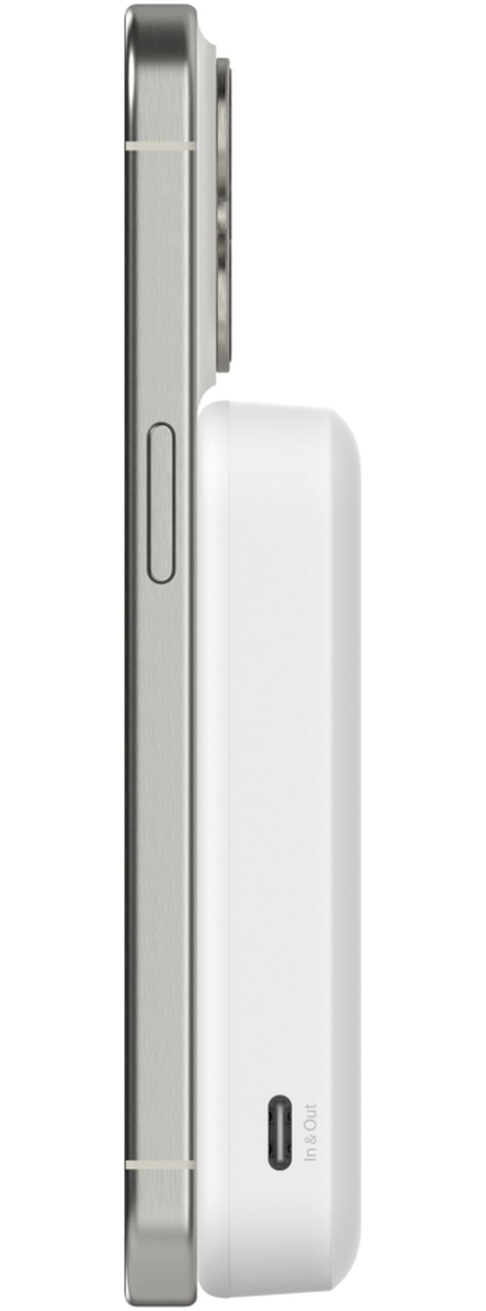 Brezžična zunanja baterija Belkin BoostCharge Pro s stojalom, 8000mAh, 15W, FQI, 1 x QI - 1 x USB-C, bela BPD007btWH