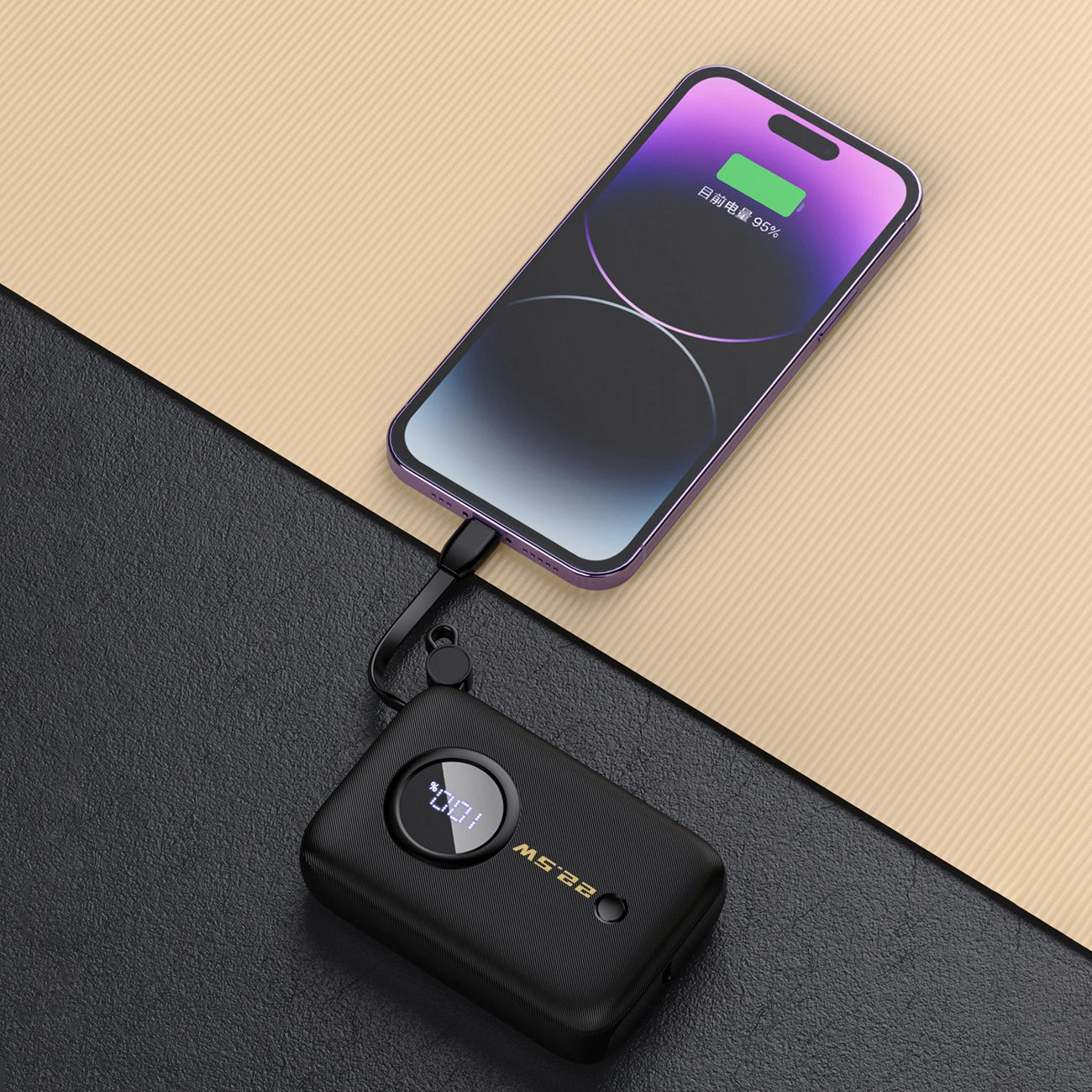 Zunanja baterija Dudao K14, 10000mAh, 22.5W, QC + PD, 1 x Lightning - 1 x USB-A - 2 x USB-C, Črna