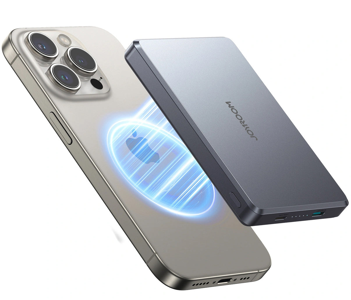 Brezžična zunanja baterija Joyroom JR-PBM08 Pro, 10000mAh, 22.5W, PD + FQI, 1 x QI - 2 x USB-C, Siva