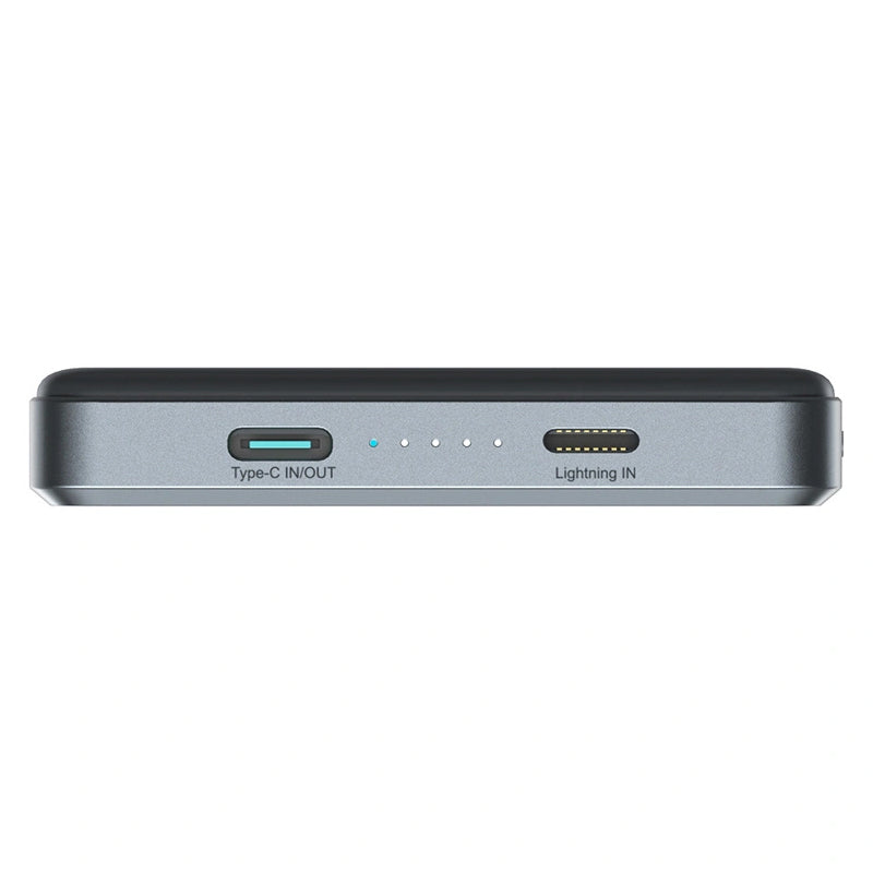 Brezžična zunanja baterija Joyroom JR-PBM08 Pro, 10000mAh, 22.5W, PD + FQI, 1 x QI - 2 x USB-C, Siva